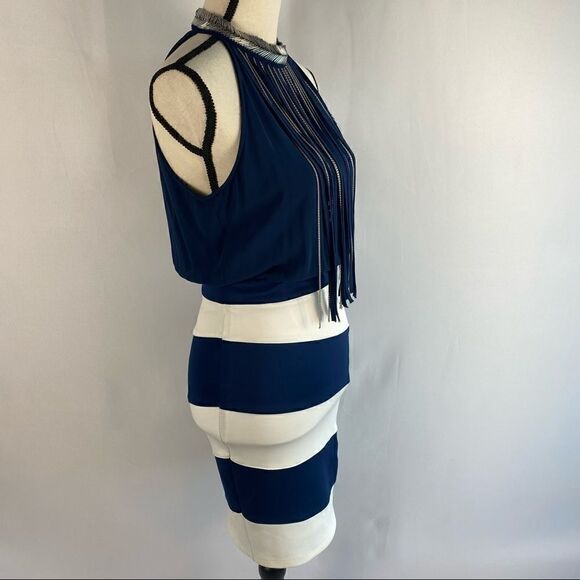 XOXO Black and White Chevron Pattern Party Dress - Picture 5 of 11